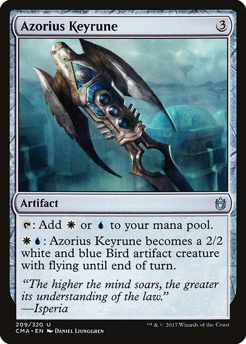Azorius Keyrune, carta Magic di tipo Artifact illustrata da Daniel Ljunggren