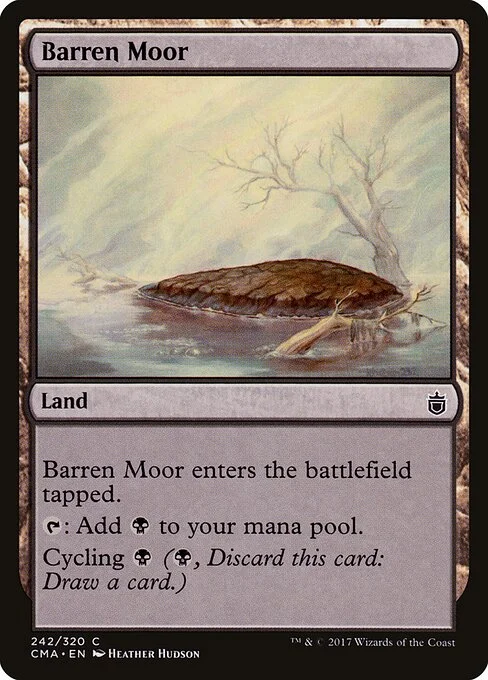 Barren Moor, carta Magic di tipo Land illustrata da Heather Hudson