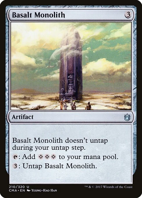 Basalt Monolith, carta Magic di tipo Artifact illustrata da Yeong-Hao Han