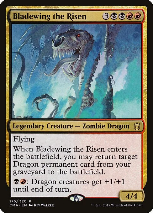 Bladewing the Risen, carta Magic di tipo Legendary Creature — Zombie Dragon illustrata da Kev Walker
