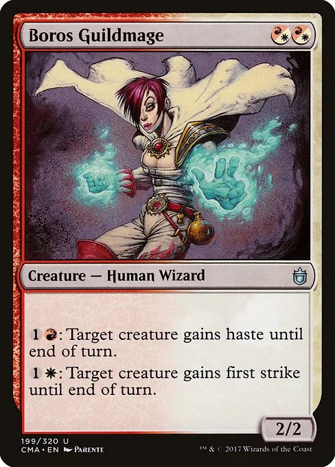 Boros Guildmage, carta Magic di tipo Creature — Human Wizard illustrata da Paolo Parente