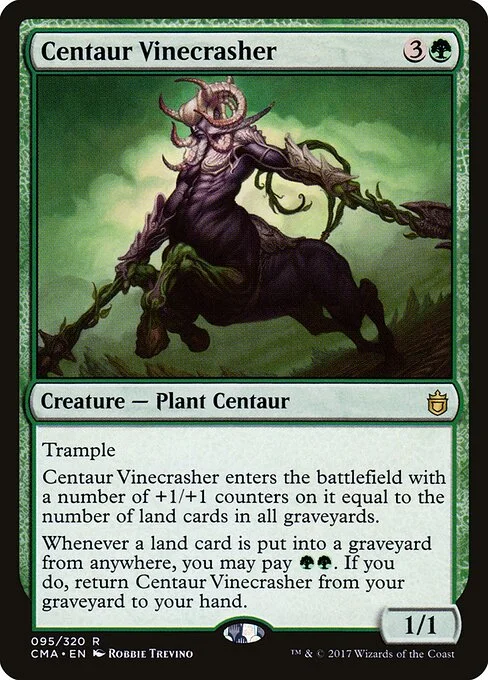 Centaur Vinecrasher, carta Magic di tipo Creature — Plant Centaur illustrata da Robbie Trevino