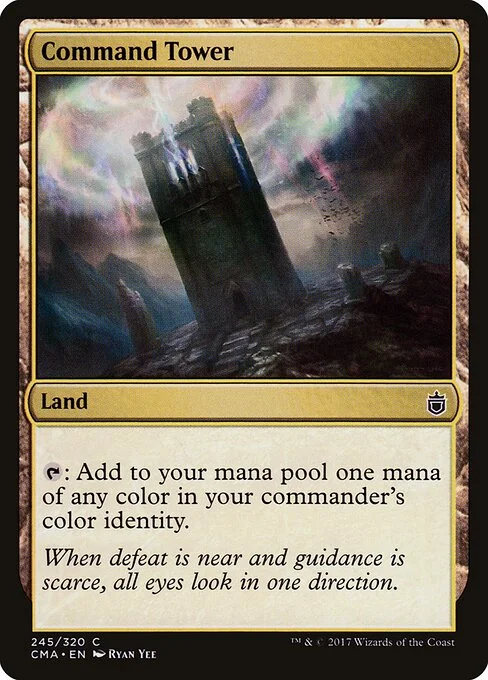 Command Tower, carta Magic di tipo Land illustrata da Ryan Yee
