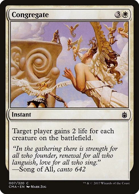 Congregate, carta Magic di tipo Instant illustrata da Mark Zug