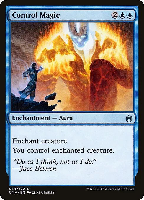 Control Magic, carta Magic di tipo Enchantment — Aura illustrata da Clint Cearley