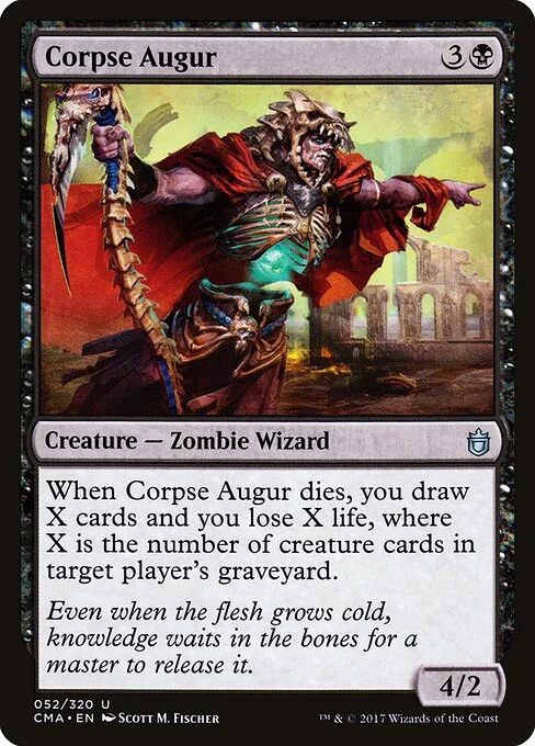 Corpse Augur, carta Magic di tipo Creature — Zombie Wizard illustrata da Scott M. Fischer