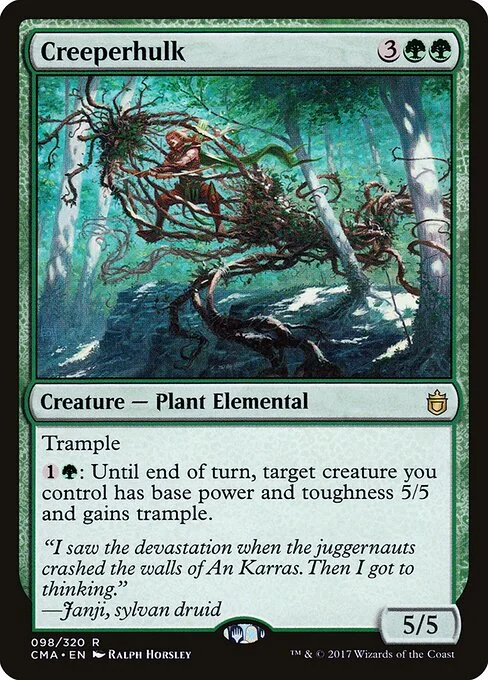 Creeperhulk, carta Magic di tipo Creature — Plant Elemental illustrata da Ralph Horsley