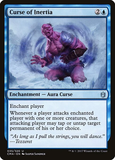 Curse of Inertia, carta Magic di tipo Enchantment — Aura Curse illustrata da Jasper Sandner