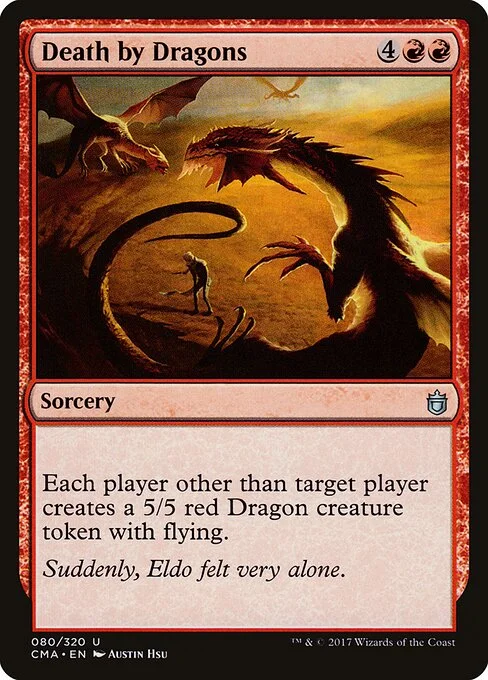Death by Dragons, carta Magic di tipo Sorcery illustrata da Austin Hsu