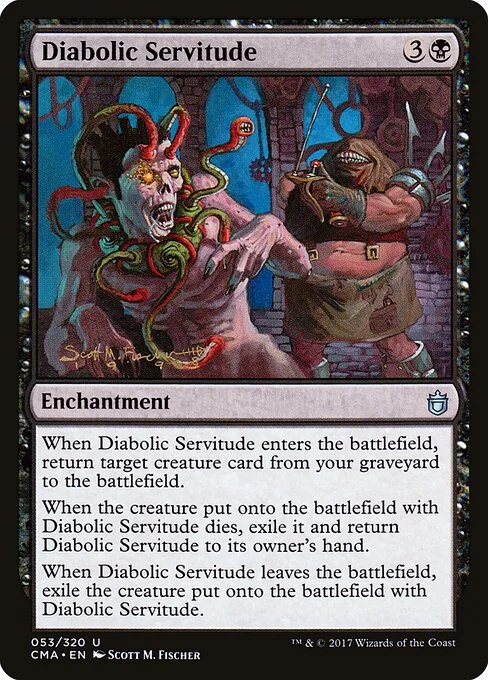 Diabolic Servitude, carta Magic di tipo Enchantment illustrata da Scott M. Fischer