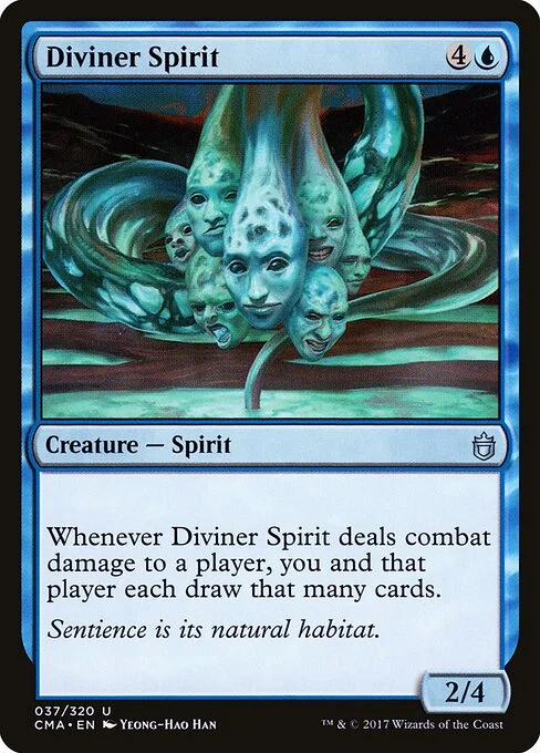 Diviner Spirit, carta Magic di tipo Creature — Spirit illustrata da Yeong-Hao Han
