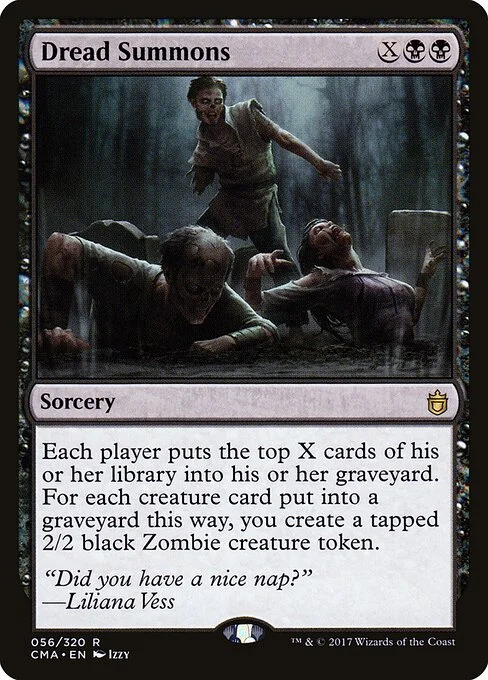 Dread Summons, carta Magic di tipo Sorcery illustrata da Izzy