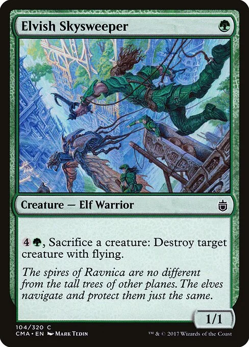 Elvish Skysweeper, carta Magic di tipo Creature — Elf Warrior illustrata da Mark Tedin