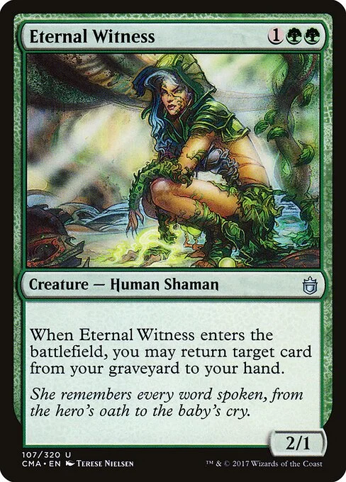 Eternal Witness, carta Magic di tipo Creature — Human Shaman illustrata da Terese Nielsen