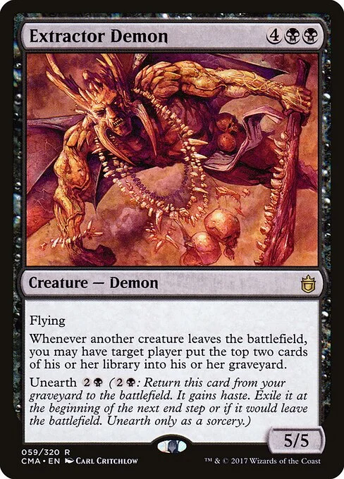 Extractor Demon, carta Magic di tipo Creature — Demon illustrata da Carl Critchlow