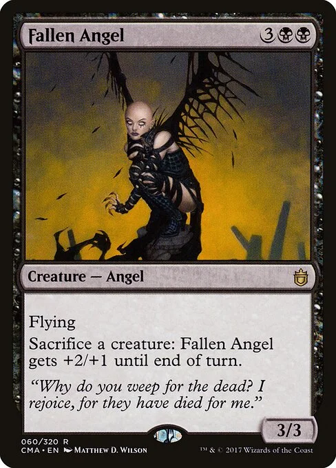 Fallen Angel, carta Magic di tipo Creature — Angel illustrata da Matthew D. Wilson