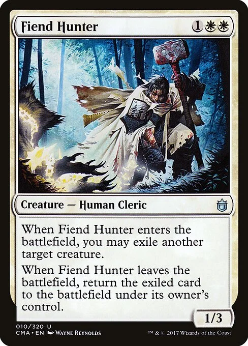 Fiend Hunter, carta Magic di tipo Creature — Human Cleric illustrata da Wayne Reynolds