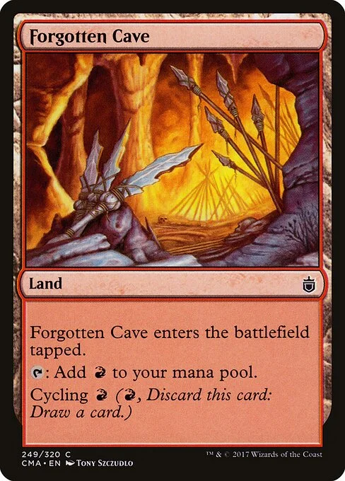 Forgotten Cave, carta Magic di tipo Land illustrata da Tony Szczudlo
