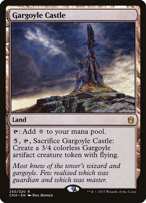 Gargoyle Castle, carta Magic di tipo Land illustrata da Paul Bonner