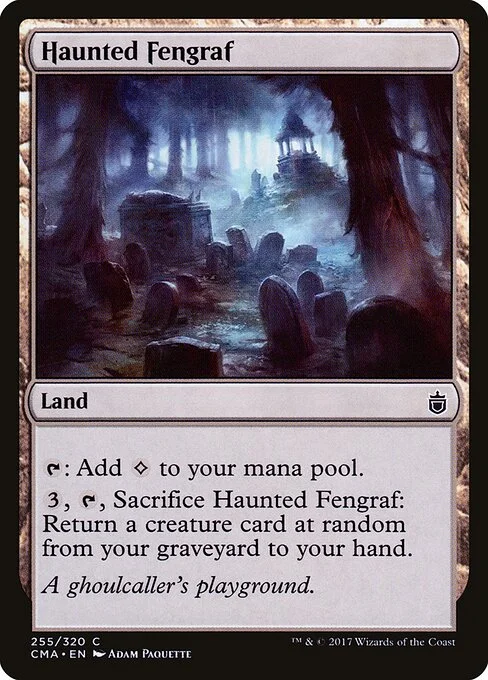 Haunted Fengraf, carta Magic di tipo Land illustrata da Adam Paquette