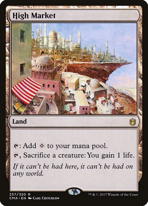 High Market, carta Magic di tipo Land illustrata da Carl Critchlow