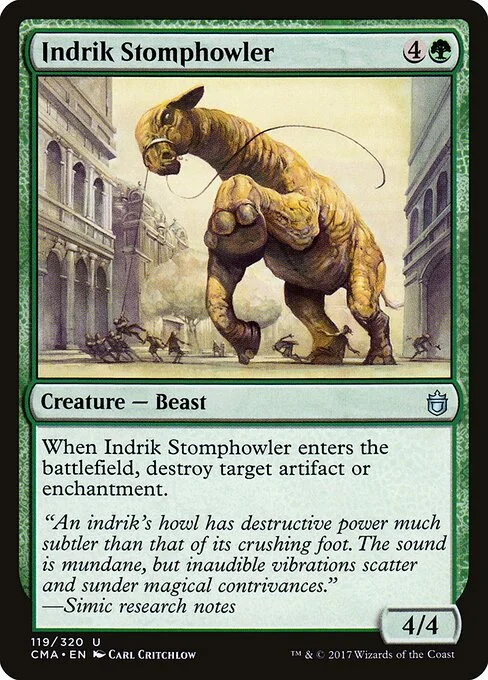 Indrik Stomphowler, carta Magic di tipo Creature — Beast illustrata da Carl Critchlow