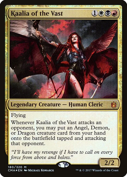 Kaalia of the Vast, carta Magic di tipo Legendary Creature — Human Cleric illustrata da Michael Komarck