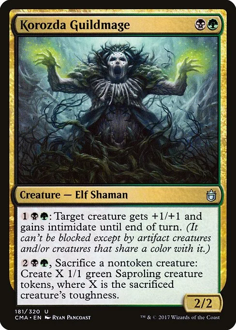 Korozda Guildmage, carta Magic di tipo Creature — Elf Shaman illustrata da Ryan Pancoast