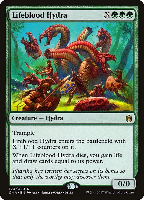 Lifeblood Hydra, carta Magic di tipo Creature — Hydra illustrata da Alex Horley-Orlandelli