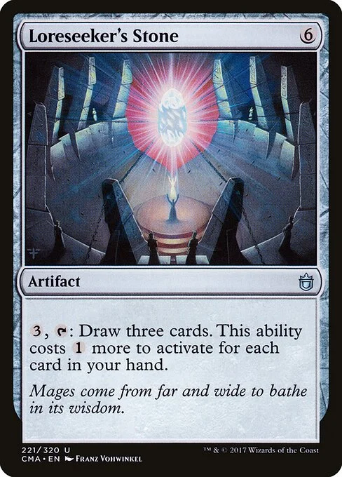 Loreseeker's Stone, carta Magic di tipo Artifact illustrata da Franz Vohwinkel