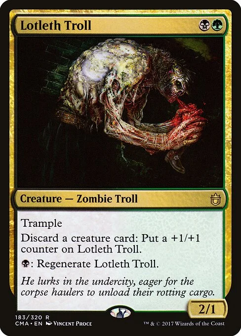 Lotleth Troll, carta Magic di tipo Creature — Zombie Troll illustrata da Vincent Proce