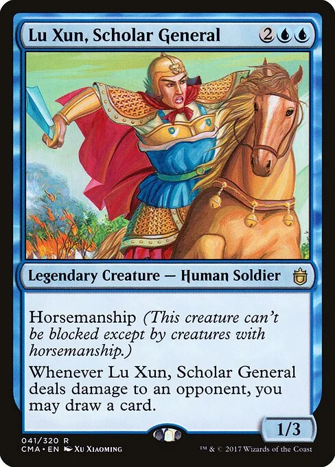 Lu Xun, Scholar General, carta Magic di tipo Legendary Creature — Human Soldier illustrata da Xu Xiaoming