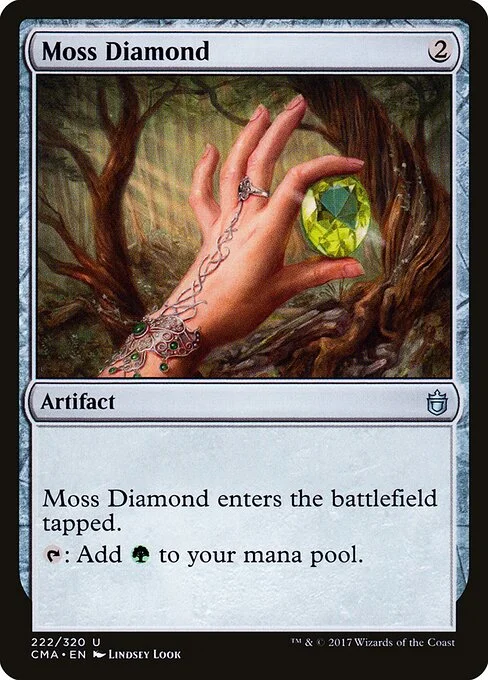 Moss Diamond, carta Magic di tipo Artifact illustrata da Lindsey Look