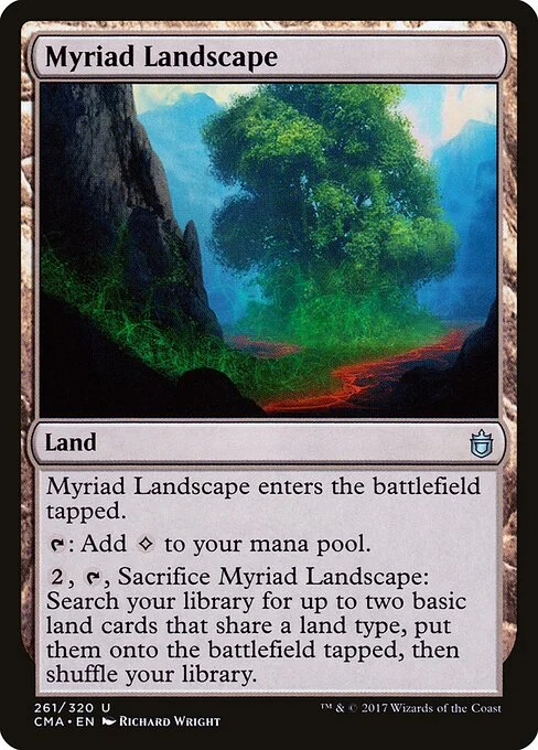 Myriad Landscape, carta Magic di tipo Land illustrata da Richard Wright