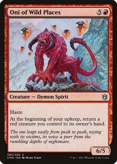 Oni of Wild Places, carta Magic di tipo Creature — Demon Spirit illustrata da Mark Tedin