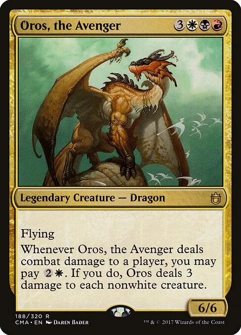 Oros, the Avenger, carta Magic di tipo Legendary Creature — Dragon illustrata da Daren Bader