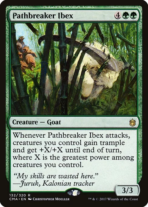 Pathbreaker Ibex, carta Magic di tipo Creature — Goat illustrata da Christopher Moeller