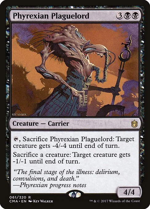 Phyrexian Plaguelord, carta Magic di tipo Creature — Phyrexian Carrier illustrata da Kev Walker