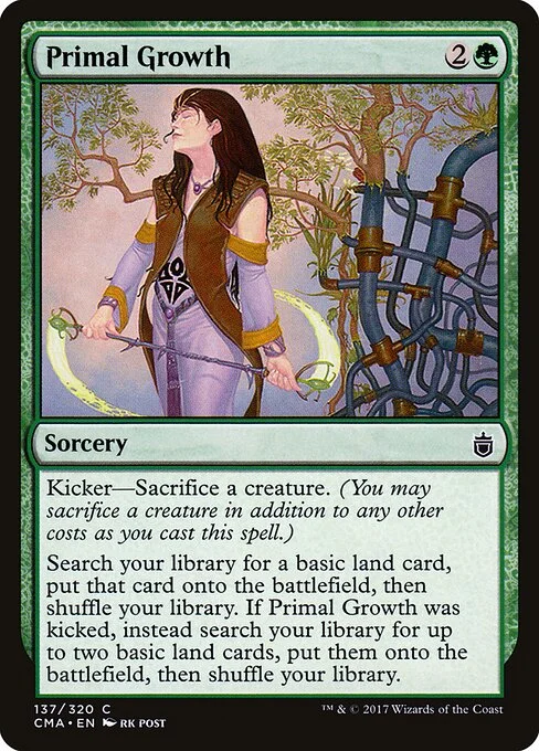 Primal Growth, carta Magic di tipo Sorcery illustrata da rk post