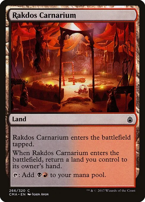 Rakdos Carnarium, carta Magic di tipo Land illustrata da John Avon
