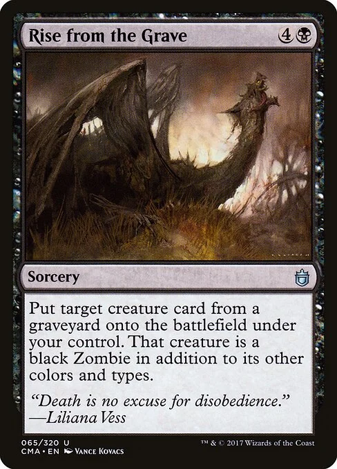Rise from the Grave, carta Magic di tipo Sorcery illustrata da Vance Kovacs