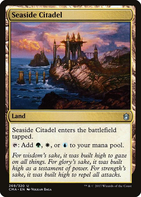 Seaside Citadel, carta Magic di tipo Land illustrata da Volkan Baǵa