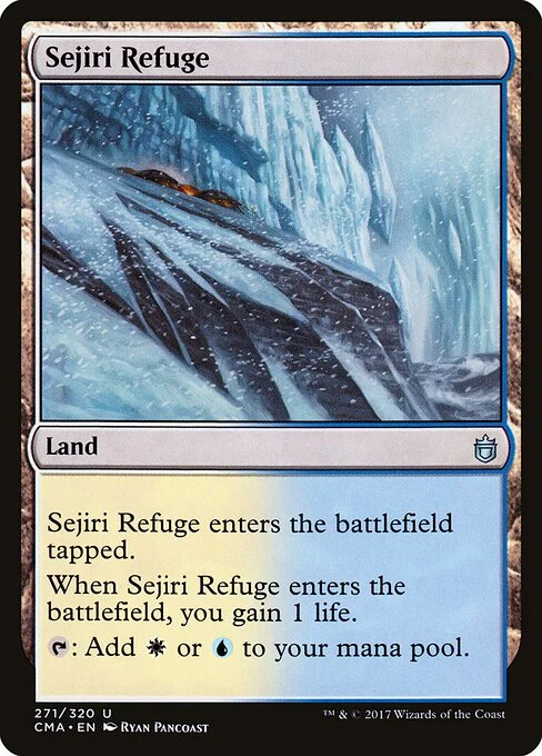 Sejiri Refuge, carta Magic di tipo Land illustrata da Ryan Pancoast
