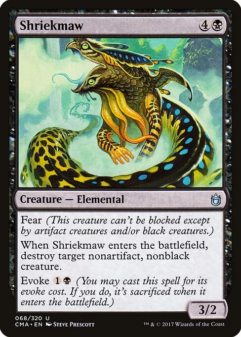 Shriekmaw, carta Magic di tipo Creature — Elemental illustrata da Steve Prescott