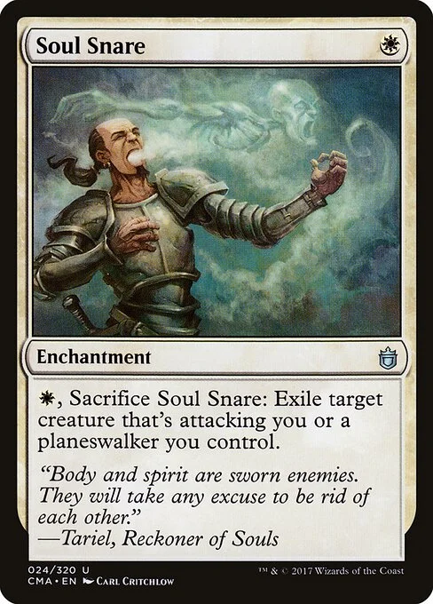 Soul Snare, carta Magic di tipo Enchantment illustrata da Carl Critchlow