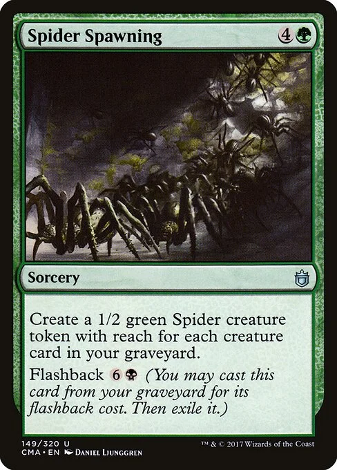 Spider Spawning, carta Magic di tipo Sorcery illustrata da Daniel Ljunggren