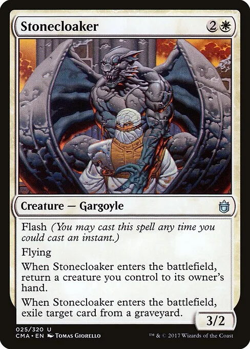 Stonecloaker, carta Magic di tipo Creature — Gargoyle illustrata da Tomas Giorello