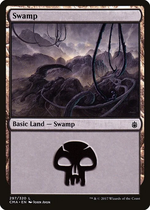 Swamp, carta Magic di tipo Basic Land — Swamp illustrata da John Avon
