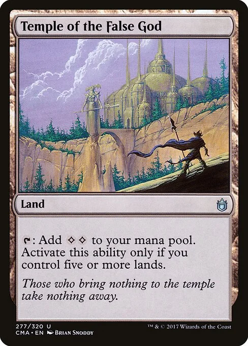 Temple of the False God, carta Magic di tipo Land illustrata da Brian Snõddy