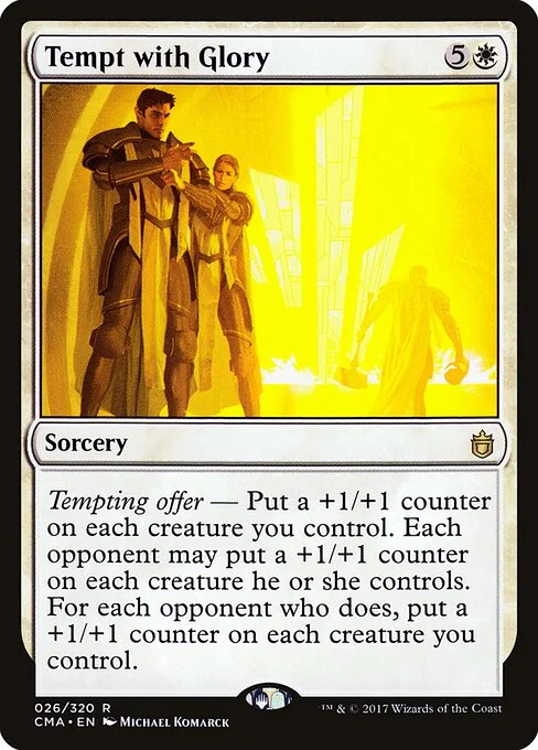 Tempt with Glory, carta Magic di tipo Sorcery illustrata da Michael Komarck